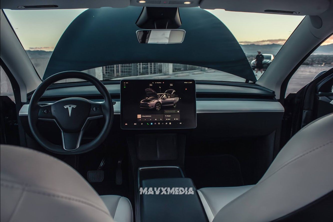 Tesla Model Y dashboard and touchscreen