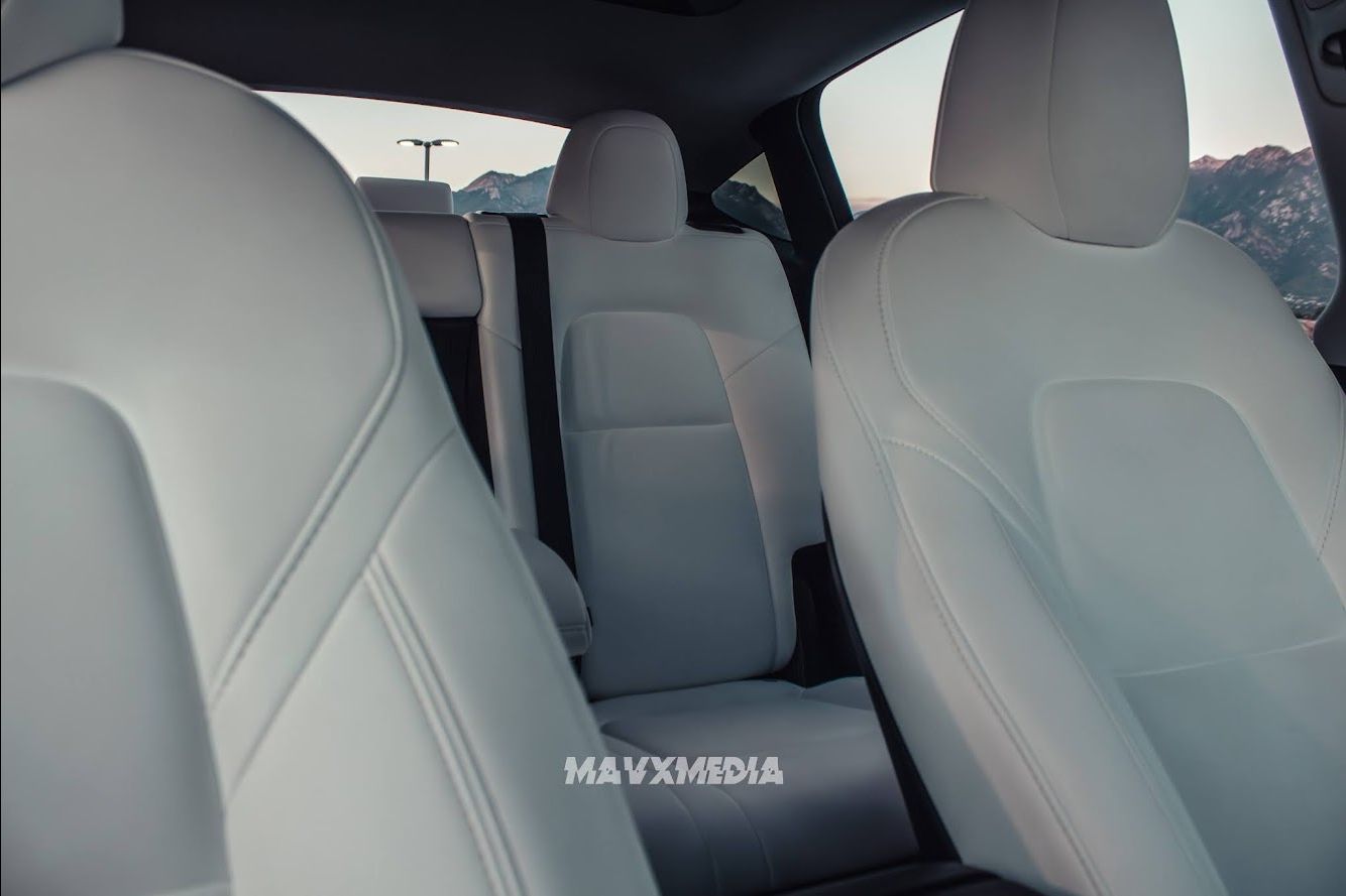Tesla Model Y white seating